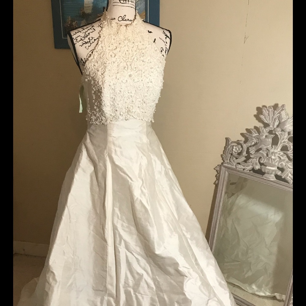 Mori Lee Wedding Gown Halter embellished top